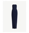 ROLAND MOURET MONACO STRAPLESS CREPE WIDE-LEG JUMPSUIT