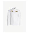 KENZO TIGER-EMBROIDERED COTTON OXFORD SHIRT