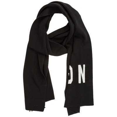 Dsquared2 Men's Wool Scarf Icon In Black