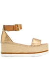 See By Chloé Glyn Platform Sandal In Gold