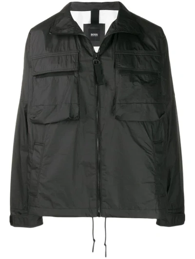 Hugo Boss Wind-breaker Jacket In Black