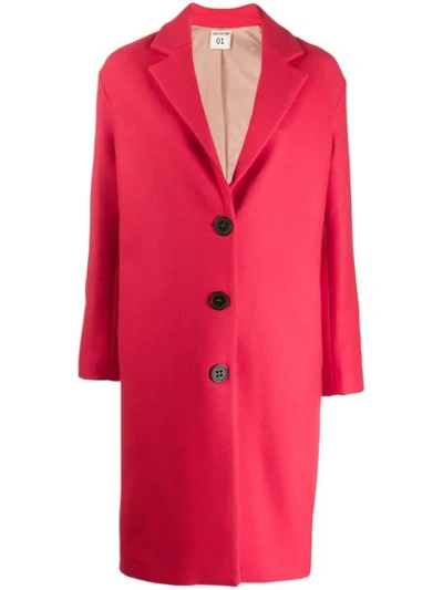 Semicouture Single-breasted Fitted Coat - 红色 In D11 Rosso