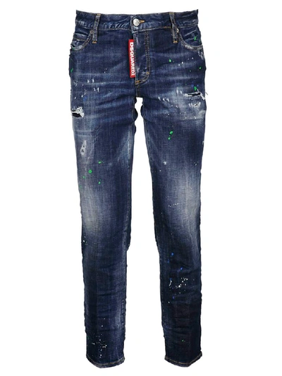 Dsquared2 Jennifer Cropped Jeans In Denim