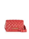 LOVE MOSCHINO QUILTED ECO-LEATHER SIGNATURE CROSSBODY BAG,10991495