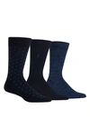 Polo Ralph Lauren Supersoft Diamond Dot Assorted 3-pack Socks In Navy