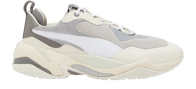 Puma Thunder Grey Suede Sneakers In Quarry/wht