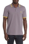 Fred Perry Twin Tipped Extra Slim Fit Pique Polo In Pink Lady