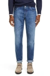 Brunello Cucinelli Five-pocket Slim-fit Trousers In Comfort Denim In Indigo