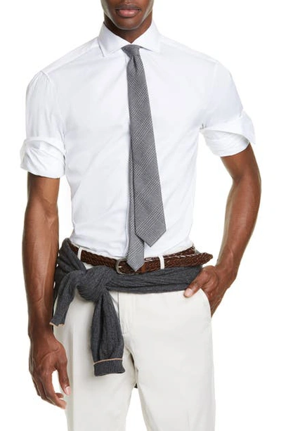 Brunello Cucinelli Button-down Slim-spread Collar Shirt, White