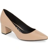 Calvin Klein Nita Pointed Toe Pump In Desert Sand Leather