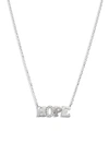 ANZIE LOVE LETTER HOPE PENDANT NECKLACE,4309SQHOPE