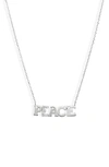 ANZIE LOVE LETTER PEACE PENDANT NECKLACE,4309SQPEACE