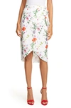 TED BAKER CAMILA HEDGEROW WRAP SKIRT,WMS-CAMIILA-WC9W