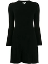 Kenzo Kurzes Strickkleid In Black