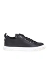 GIUSEPPE ZANOTTI SNEAKERS BLABBER IN BLACK LEATHER,10992131