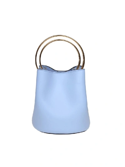 Marni Leather Hand Bag In Blue