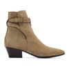 SAINT LAURENT SAINT LAURENT TAUPE SUEDE WEST JODHPUR BOOTS