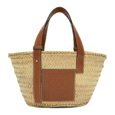 Loewe Beige Small Basket Tote In 2435 Nat/ta