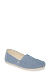 Toms Women's Printed Alpargata Flats Women's Shoes In Blue Fabric