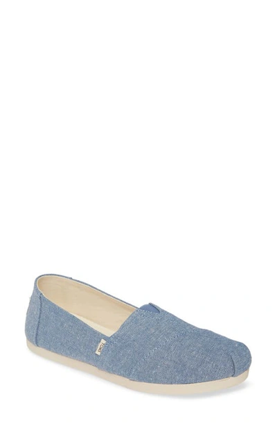Toms Women's Printed Alpargata Flats Women's Shoes In Blue Fabric