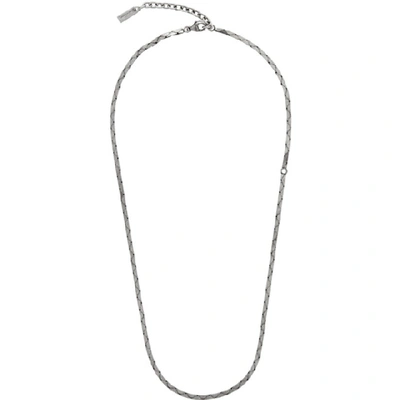 Saint Laurent Silver-tone Razor Chain Necklace