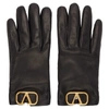 VALENTINO GARAVANI VALENTINO BLACK VALENTINO GARAVANI LEATHER VLOGO GLOVES