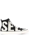 DIESEL HIGH-TOP SNEAKERS IN COTTON CANVAS