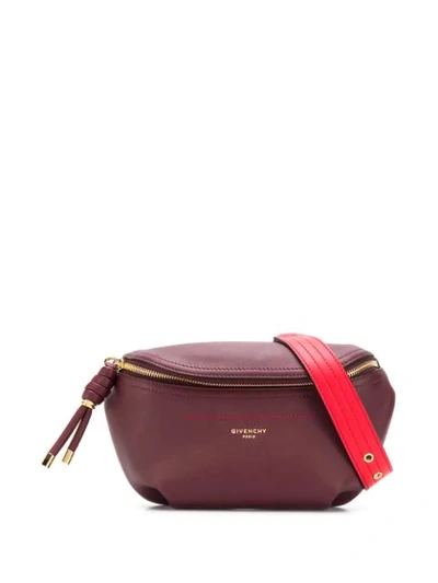 Givenchy 中号“whip”光滑皮革腰包 In Purple