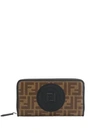 FENDI FENDI FENDI ROMA CONTINENTAL WALLET - 棕色