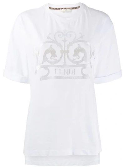 Fendi Logo Print T-shirt - 白色 In White
