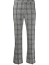 Isabel Marant Derys Checked Cotton-blend Straight-leg Pants In Black