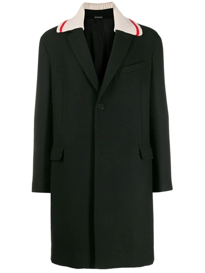 Lanvin Contrast-collar Coat - 黑色 In Black