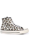 Converse Chuck Taylor 70 Lucky Star Leopard-print High-top Sneakers In White