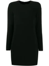 Dsquared2 Long-sleeved Shift Dress In Black