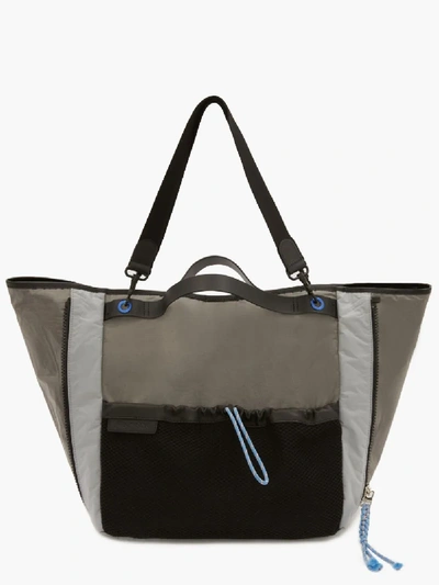 Jw Anderson Technical Fabric Tote Bag In Grey