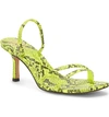 Vince Camuto Sheela Sandal In Highlighter Yellow Leather