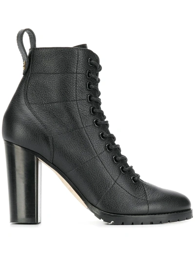 Jimmy Choo Lace Up Ankle Boots In Black