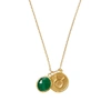 OTTOMAN HANDS Taurus Zodiac Necklace With Emerald Charm