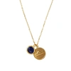 OTTOMAN HANDS Libra Zodiac Necklace With Sapphire Charm