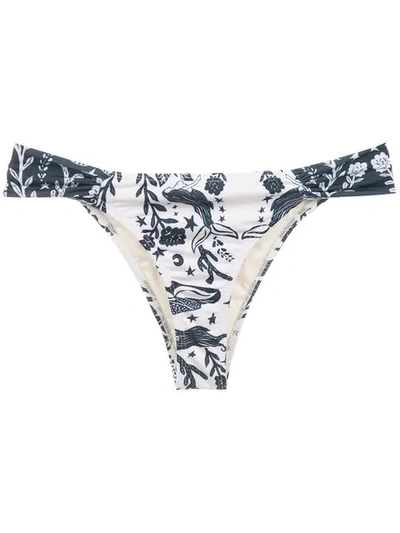 Martha Medeiros Printed Bikini Bottoms In White