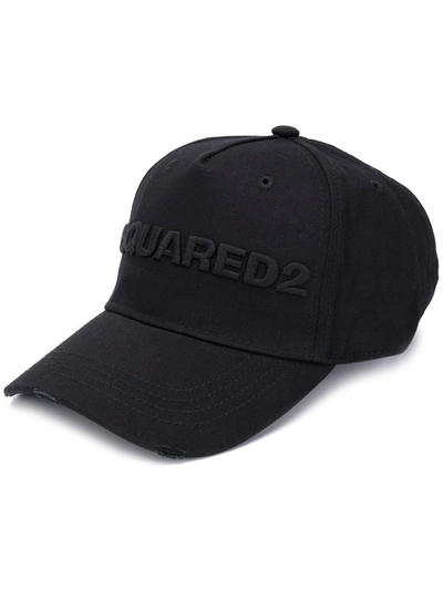 Dsquared2 Black Logo Baseball Cap In M084