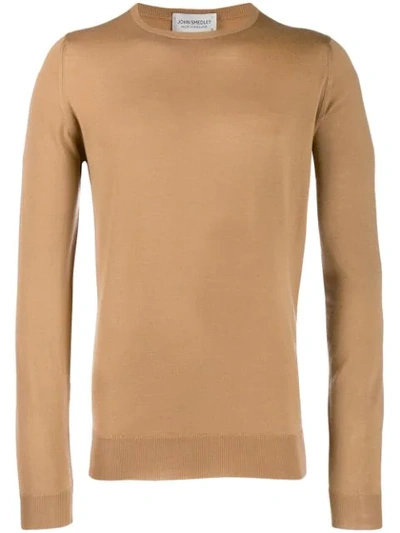 John Smedley Lundy Wool-cotton Jumper In Camel