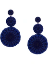 MIGNONNE GAVIGAN EMBROIDERED CIRCLE EARRINGS