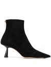 Jimmy Choo Saber 65 Stretch-knit Ankle Boots In Black