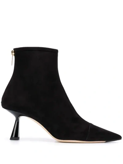 Jimmy Choo Saber 65 Stretch-knit Ankle Boots In Black