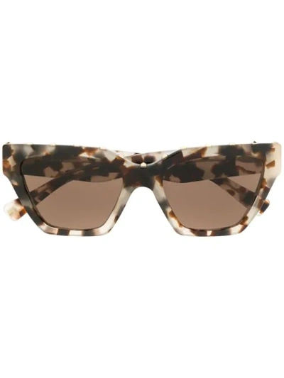 Valentino Micro-studded Square Sunglasses In Brown