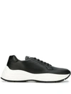 Prada Chunky Lace-up Sneakers In Black