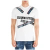 DSQUARED2 MEN'S SHORT SLEEVE T-SHIRT CREW NECKLINE JUMPER TAPE,S74GD0560S22427100 XL