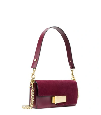 Stuart Weitzman Gracie Shoulder In Cranberry Suede