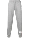 Thom Browne Classic Loopback Sweatpants With Rwb Side Stripes In Light Grey